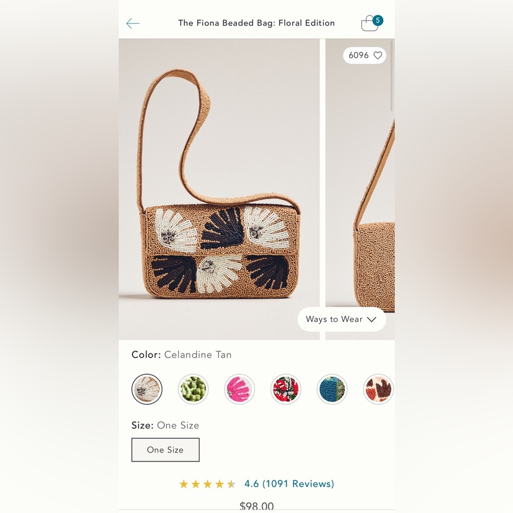 Celandine Beaded Bag - Tan